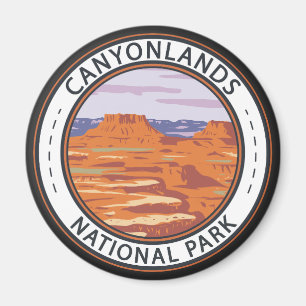 Nationalparkön Canyonlands i Himlar Badge Magnet