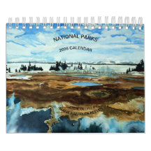 NATIONALPARKS AKVARELLER 2026 KALENDER