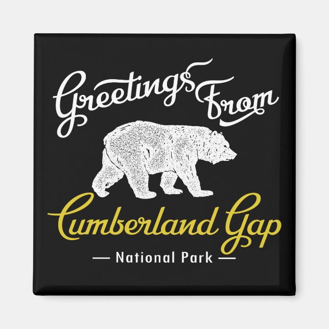 Nationalparksbältet i Cumberland Gap Magnet (Framsidan)