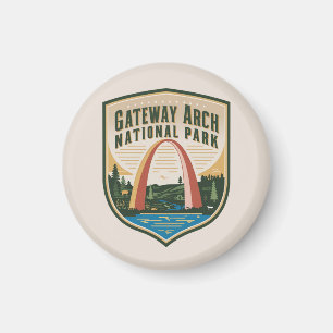 Nationalparksbricka för Gateway Arch Magnet