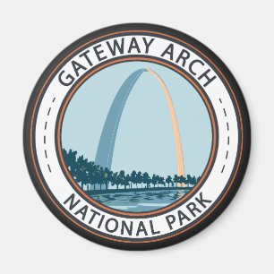 Nationalparksbricka för Gateway Arch Magnet