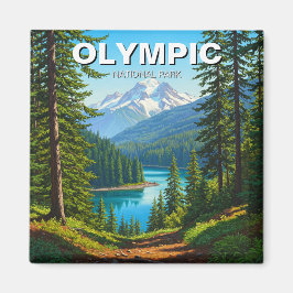 nationalparksresor i Washington Olympiska national Magnet