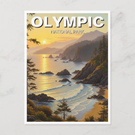 nationalparksresor i Washington Olympiska national Vykort