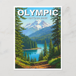 nationalparksresor i Washington Olympiska national Vykort