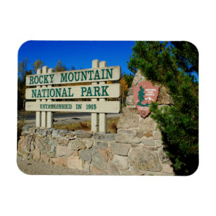 Nationalparkssignatur för Rocky Mountain Magnet