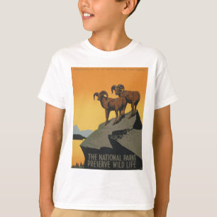 Nationalparksyltvilda djur tee shirt