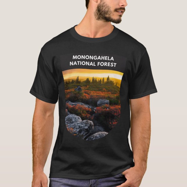 Nationalskogen i Monongahela Dolly Sods Wildern T Shirt (Framsida)