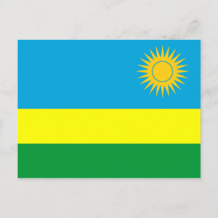 Nationalsymbol för rwanda land flagga vykort