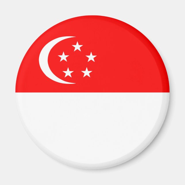 Nationalsymbol för singapore land flagga magnet (Framsidan)