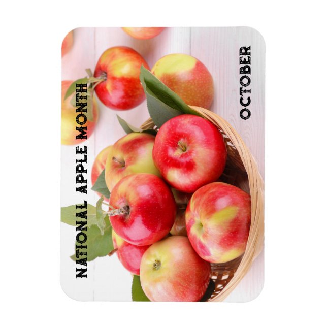 Nationell äppelmånad i oktober magnet (Vertikal)