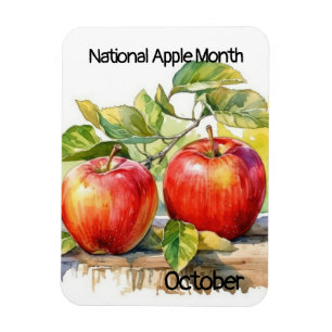 Nationell äppelmånad i oktober magnet