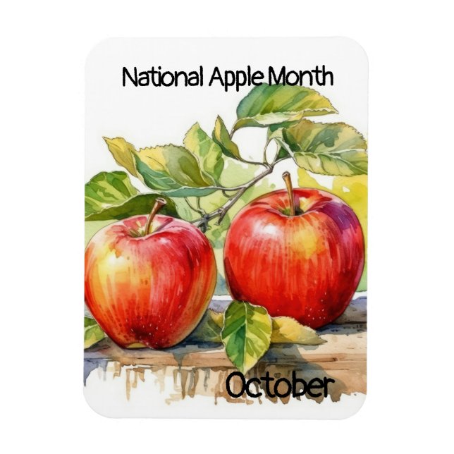 Nationell äppelmånad i oktober magnet (Vertikal)