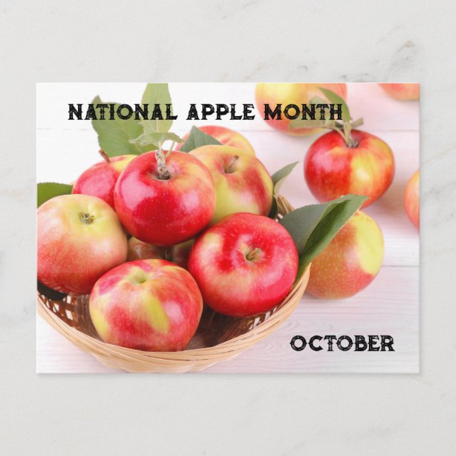 Nationell äppelmånad i oktober vykort (Framsida)