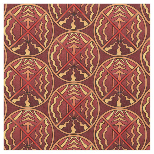 Nationell art Fabric Tribal Andlig Inslag Fabric Tyg (Närbild)