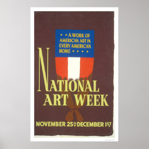Nationell Art Vecka 1941 WPA Poster