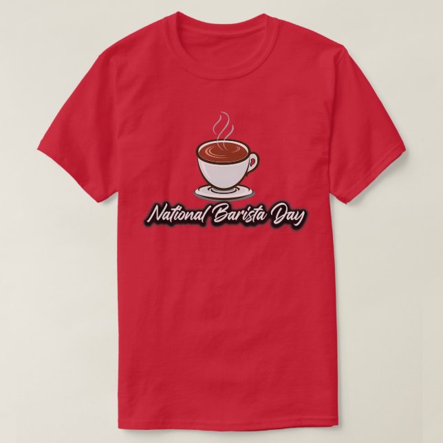 Nationell baristdag 2022 coola barista barista cof t shirt (Design framsida)