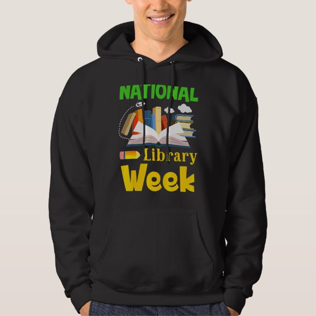 Nationell Bibliotek-vecka 2022 Bok Hoodie (Framsida)
