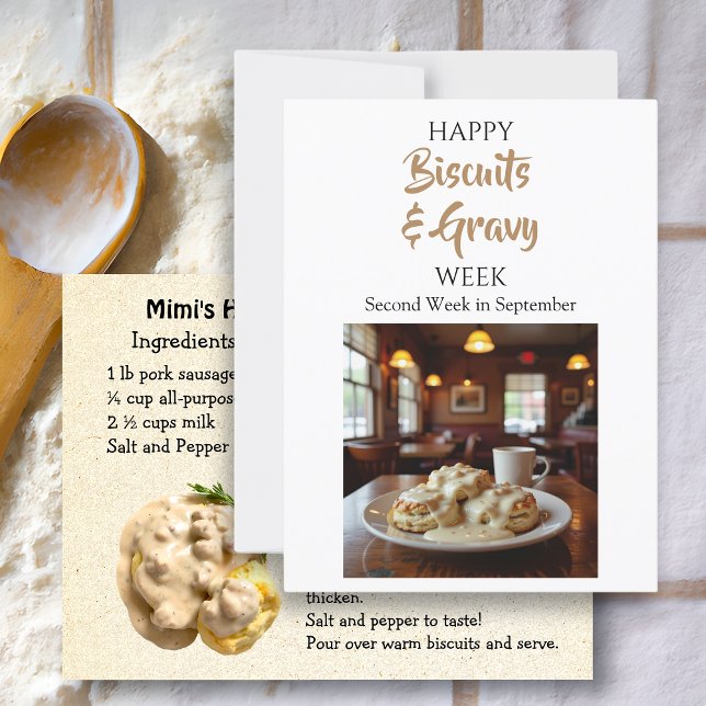 Nationell Biscuits och Gravy Week i lycklig! Vykort (Skapare uppladdad)