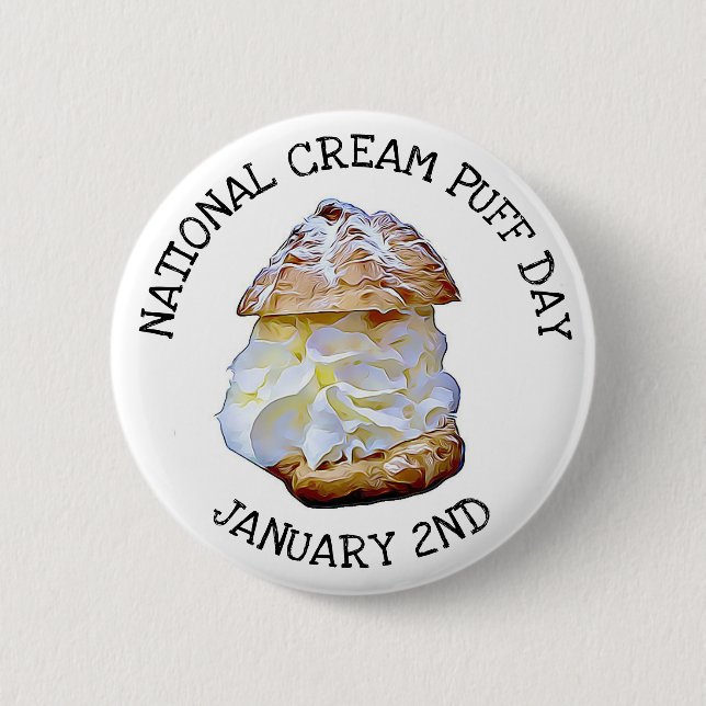 Nationell Cream Puff Day 2 januari-knapp Knapp (Framsida)