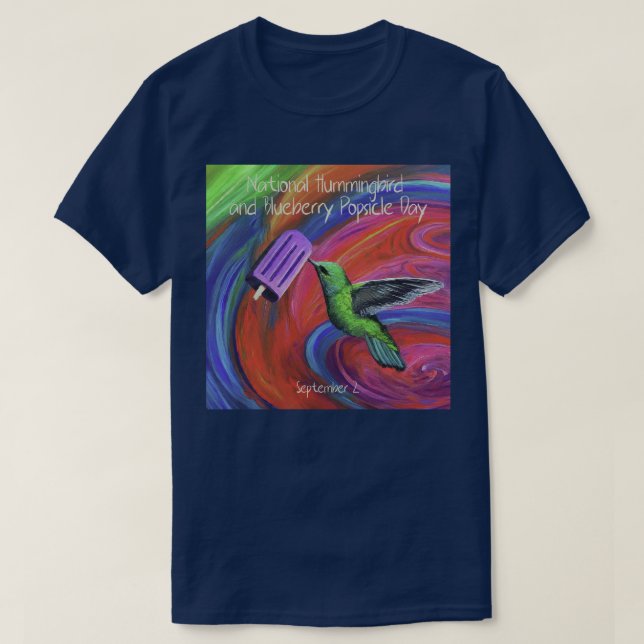 Nationell dag för hummer och blåbär t shirt (Design framsida)