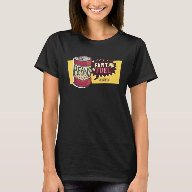 Nationell eat din Beans Day Fart Fuel Protein T Shirt (Framsida)