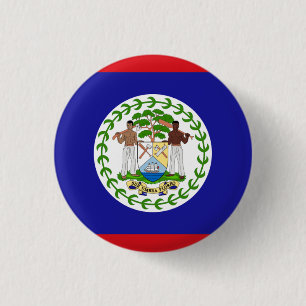 Nationell flagga Belize Knapp