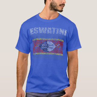 Nationell flagga för Eswatini souvenirgåva för män T Shirt
