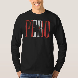 Nationell flagga från Peru souvenir för män kvinno T Shirt