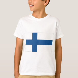 Nationell Flagga i Finland Tee Shirt