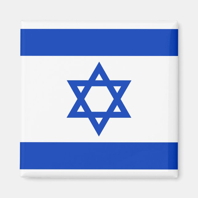 Nationell Flagga i Israel Magnet (Framsidan)