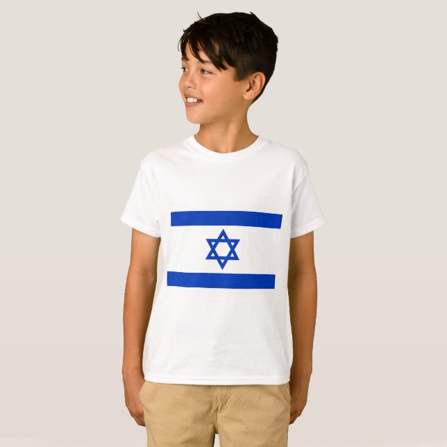 Nationell Flagga i Israel T Shirt (Hel framsida)