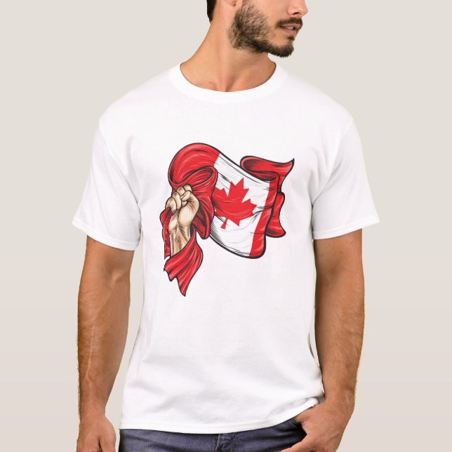 Nationell flagga i Kanada T-Shirt (Framsida)
