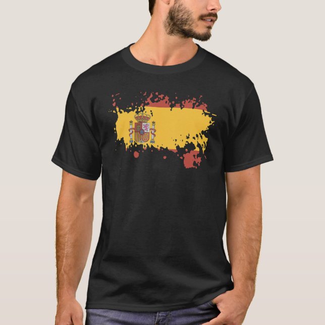 Nationell Flagga i Spanien, för manar kvinnor i so T Shirt (Framsida)