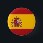 Nationell Flagga i Spanien Knapp<br><div class="desc">Den spanska flagga,  även känd som Rojigualda,  är ett flagga med tre färg: rött,  gult och rött.</div>
