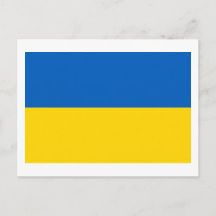 Nationell Flagga i Ukraina Vykort