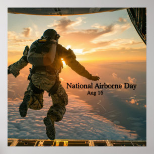 Nationell flygburna dag poster