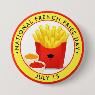 Nationell Fransk Fries Day Knapp