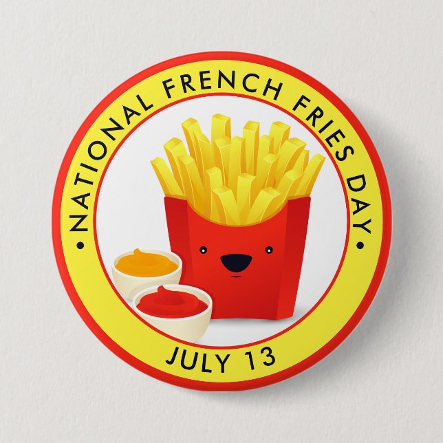 Nationell Fransk Fries Day Knapp (Framsida)