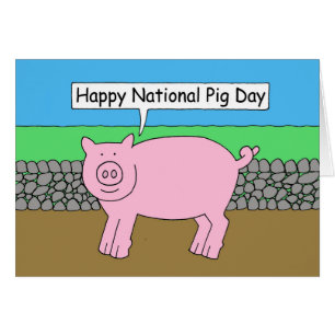 Nationell Gris-dag - 1 mars Hälsningskort