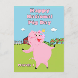 Nationell Gris-dag 1 mars Vykort