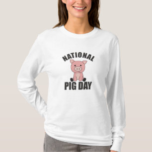 Nationell Gris-dagsljus Gris för Gris-dagen T Shirt