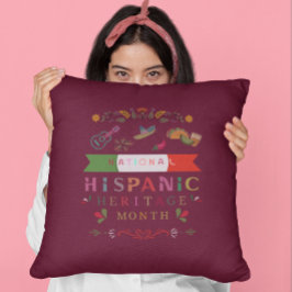 NATIONELL HISPANISK ARV MÅNAD UTFORMNING KUDDE