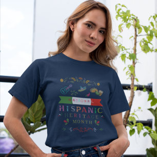NATIONELL HISPANISK ARV MÅNAD UTFORMNING T SHIRT