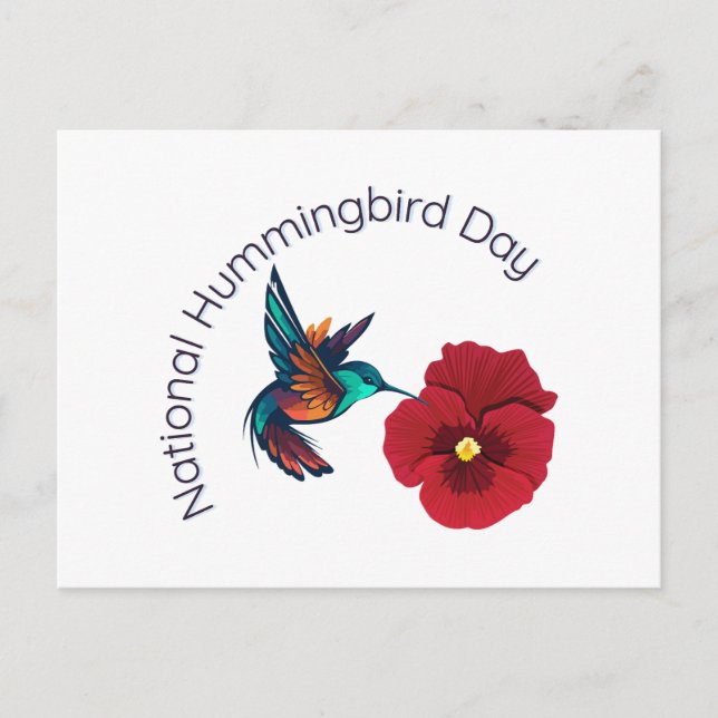 Nationell Hummingbird-dag Vykort (Framsida)