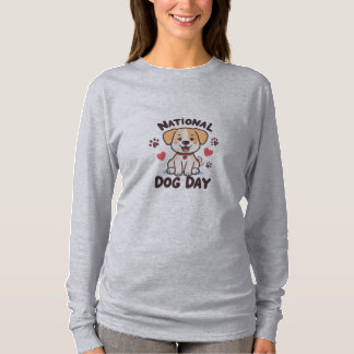 Nationell Hund - Cute Kawaii Tecknad hund med hono T Shirt