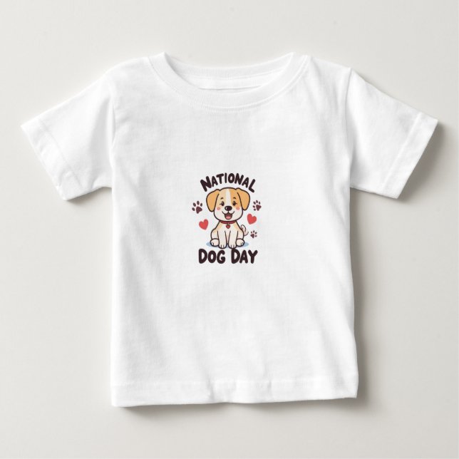 Nationell Hund - Cute Kawaii Tecknad hund med hono T Shirt (Framsida)