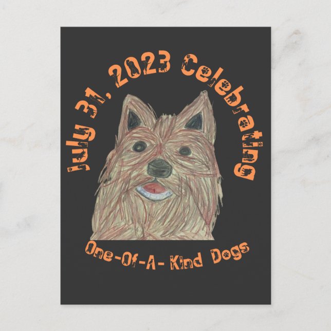 Nationell Hund som firar unika valpar Vykort (Framsida)