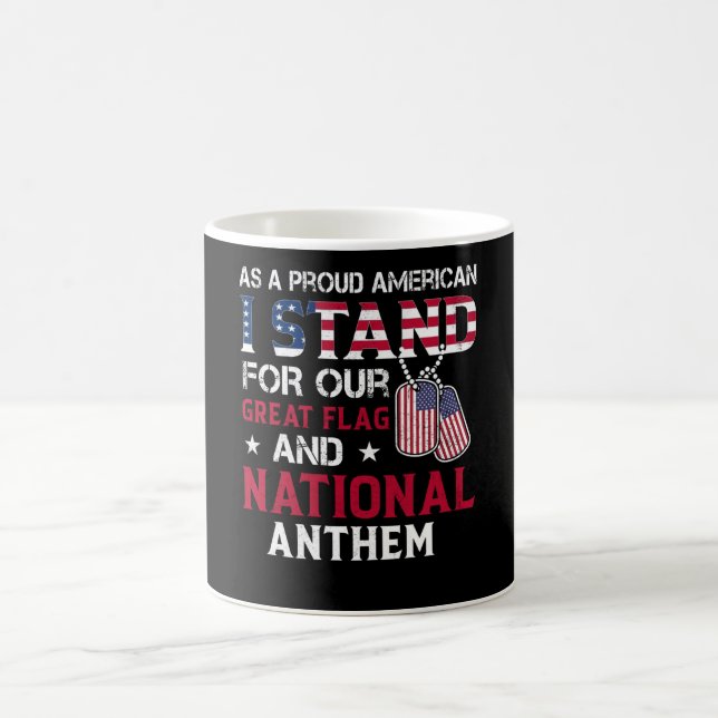 Nationell hymn - USA flagga design Kaffemugg (Center)
