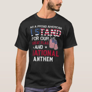 Nationell hymn - USA flagga design T Shirt