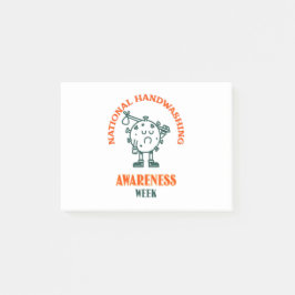 Nationell informationsvecka för handtvätt post-it block